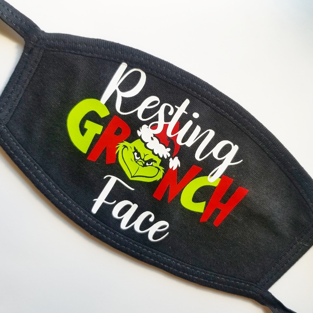 Grinch face mask